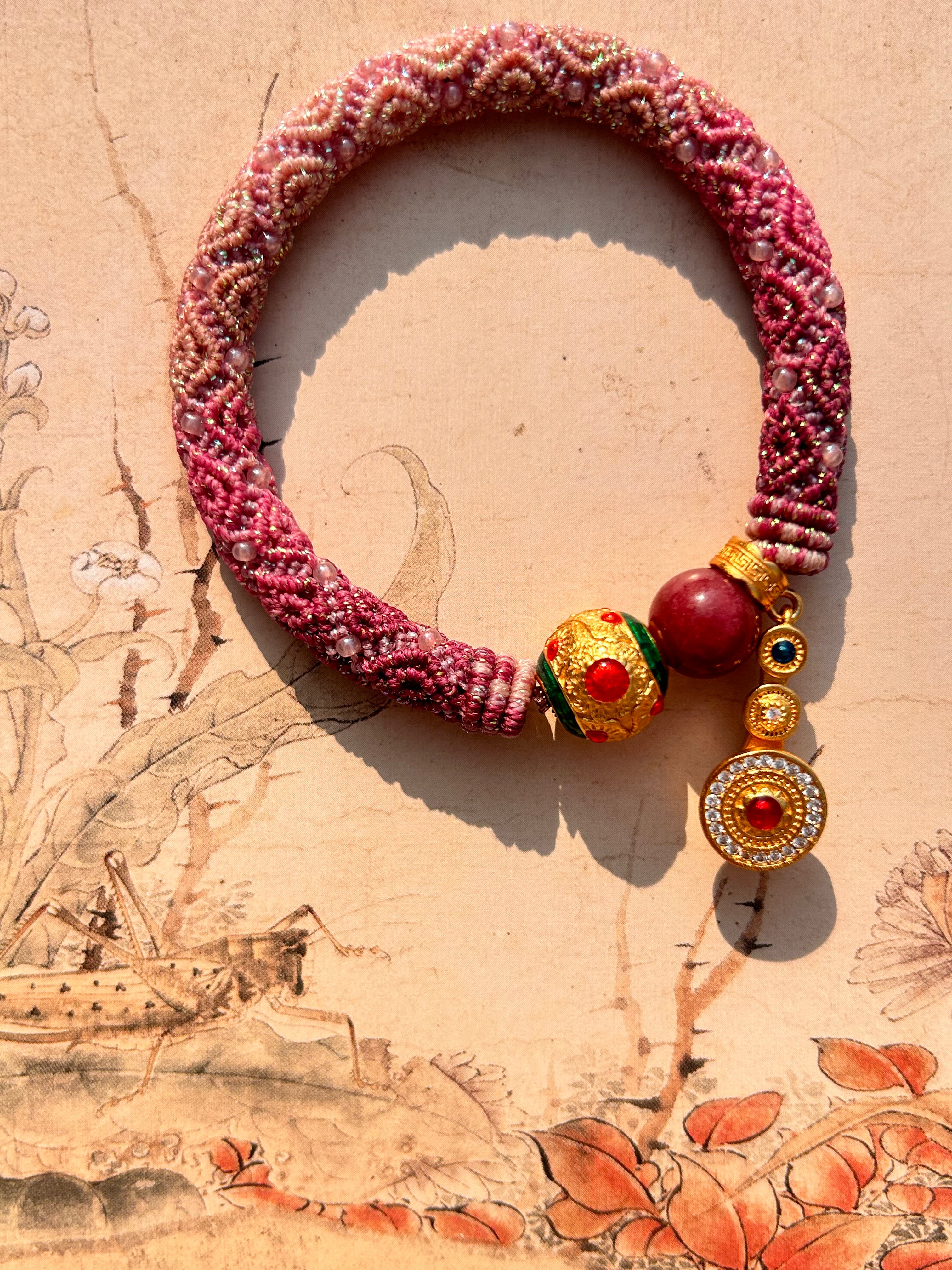 Rope Bracelet-Purple Qi Comes from the East(0.6cm width)