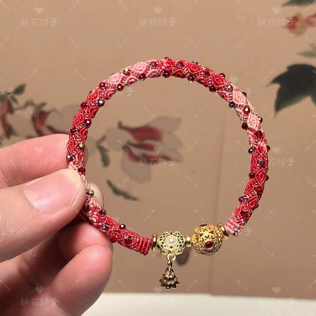 Red bracelet-Rope Bracelet(0.5-0.8mm width）
