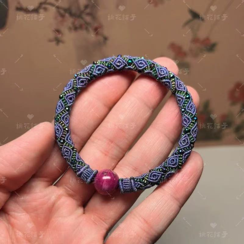 Rope Bracelet-Purple Qi Comes from the East(0.6cm width)