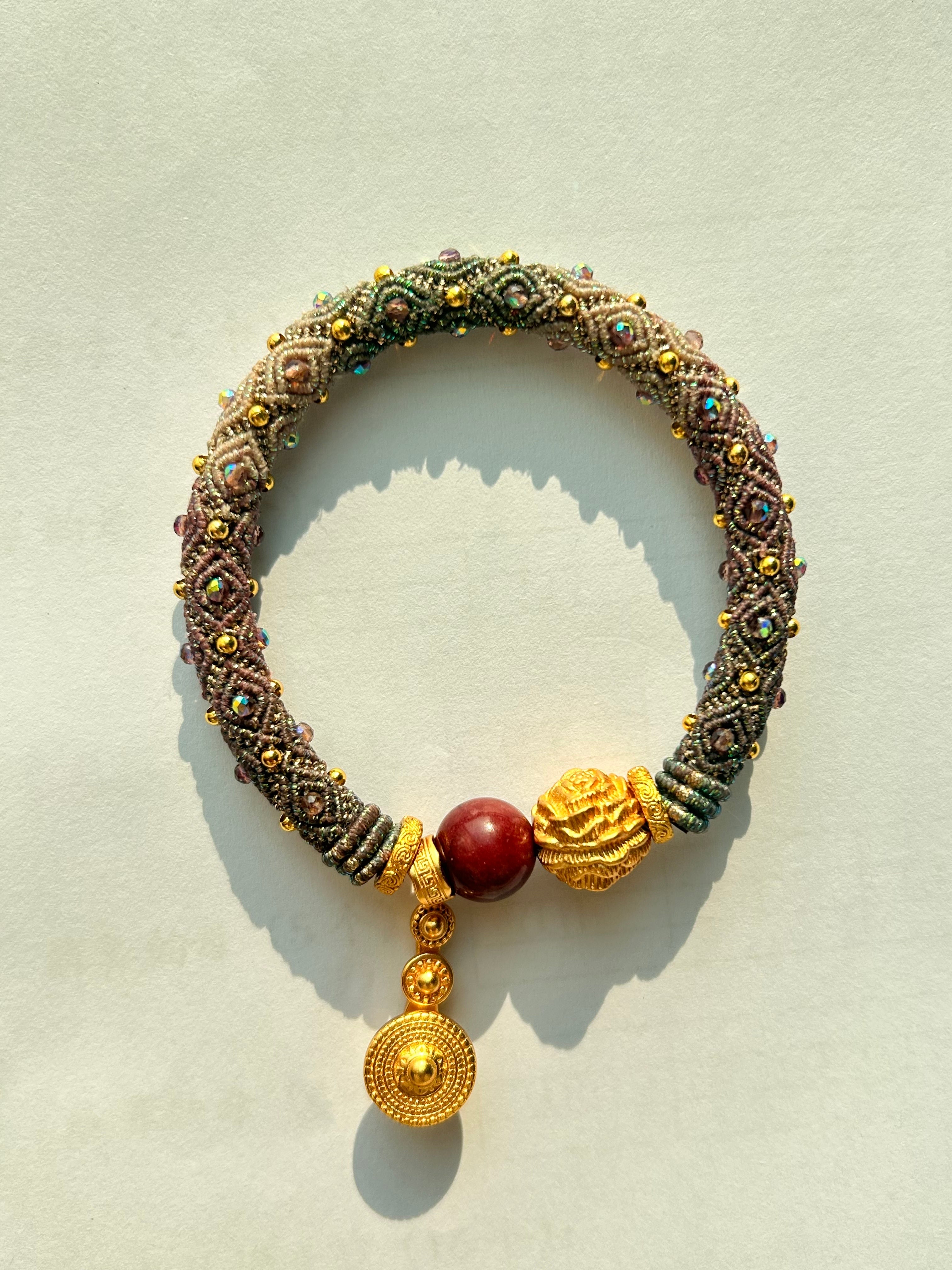 Rope Bracelet-Purple Qi Comes from the East(0.6cm width)