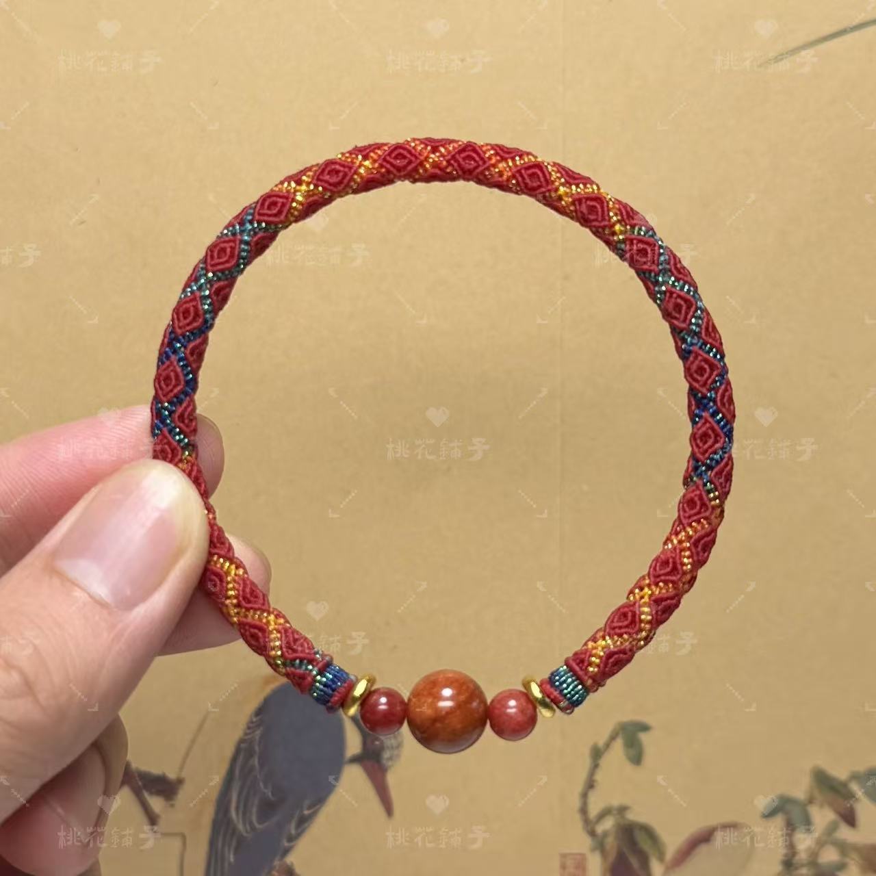 Red bracelet-Rope Bracelet(0.5-0.8mm width）