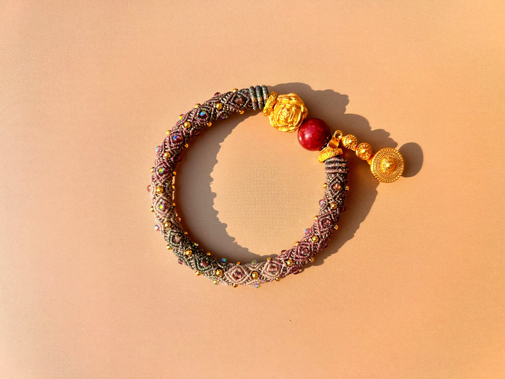 Rope Bracelet-Purple Qi Comes from the East(0.6cm width)