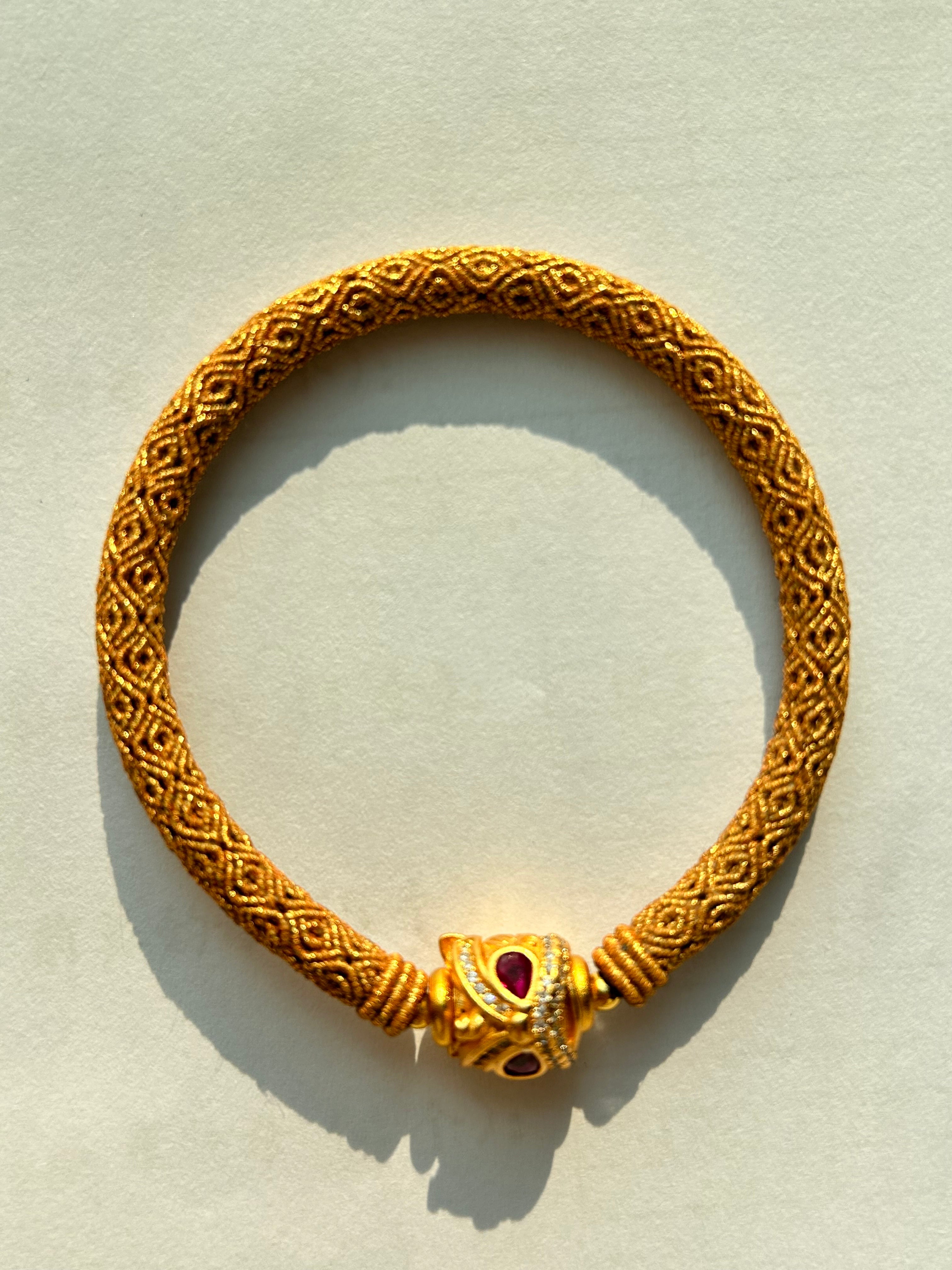 Rope Bracelet-Gloden loong(0.5cm width)