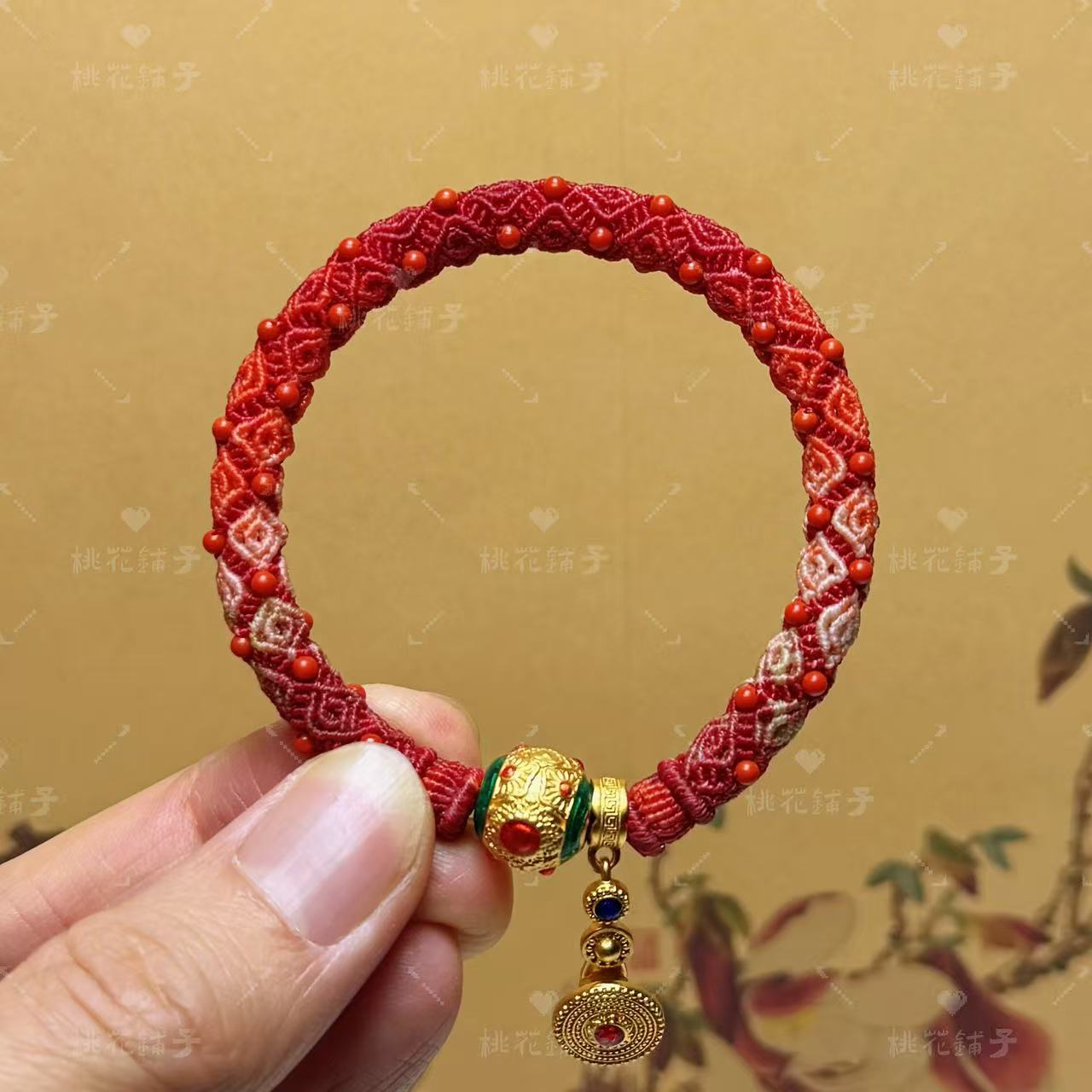 Red bracelet-Rope Bracelet(0.5-0.8mm width）