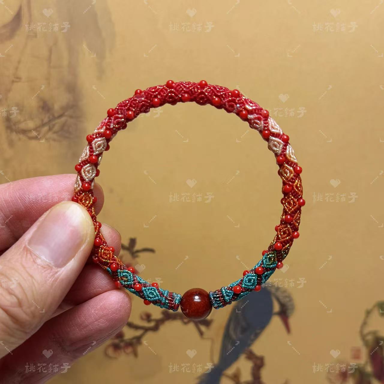 Red bracelet-Rope Bracelet(0.5-0.8mm width）